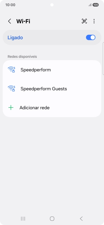 Prima a rede Wi-Fi pretendida.