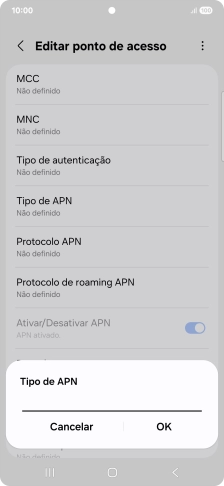 Introduza mms e prima OK.