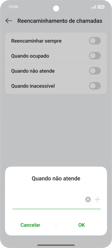 Introduza 123 e prima OK.