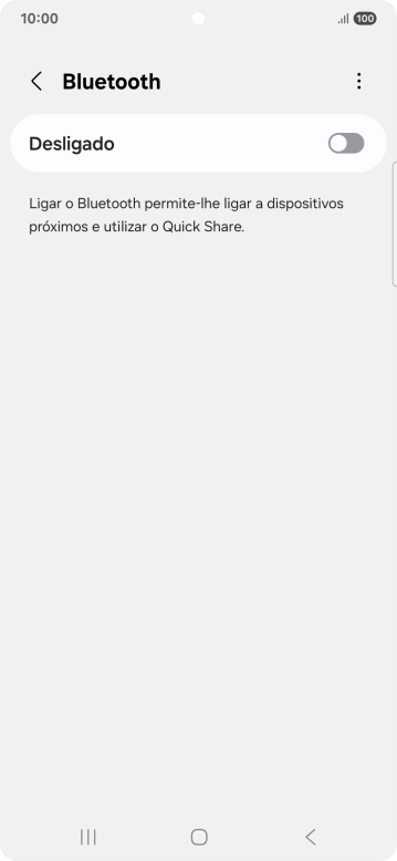 Prima o indicador para ativar a função.