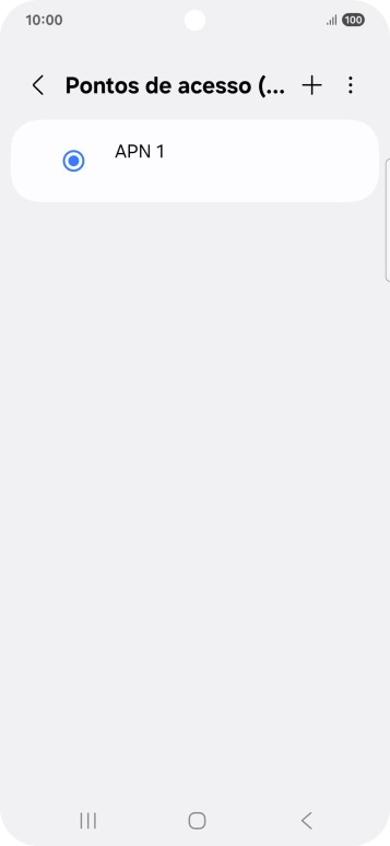 Prima o ícone para adicionar.