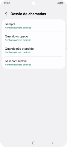 Prima o tipo de desvio pretendido.
