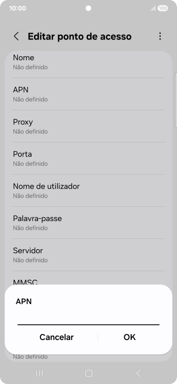 Introduza net2.vodafone.pt e prima OK.
