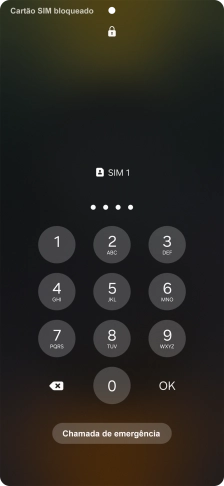 Se necessário, introduza o código PIN e prima OK.