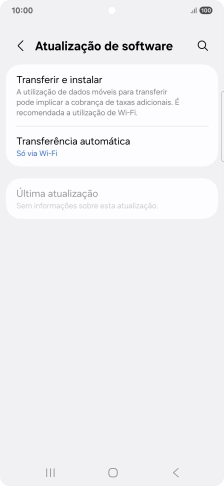 Prima Transferir e instalar. Se existir uma nova versão de software disponível, será agora indicado no ecrã. Siga as indicações no ecrã para atualizar o software do telefone.