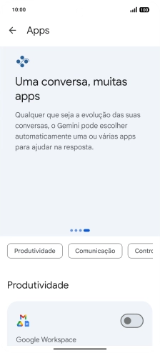 Prima o indicador junto à extensão pretendida para ativar a função.
