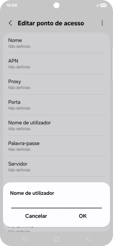 Introduza vodafone e prima OK.