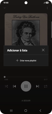 Prima Criar nova playlist.