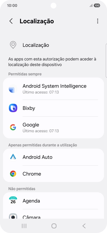 Prima a app pretendida.