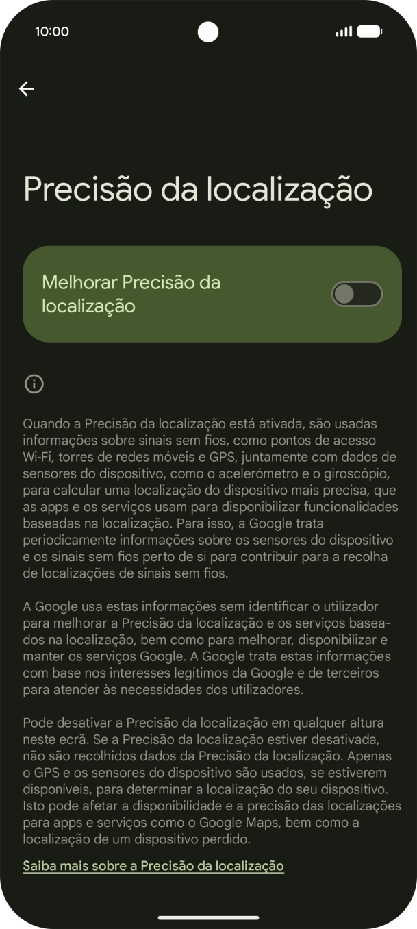 Se premir o indicador junto a 