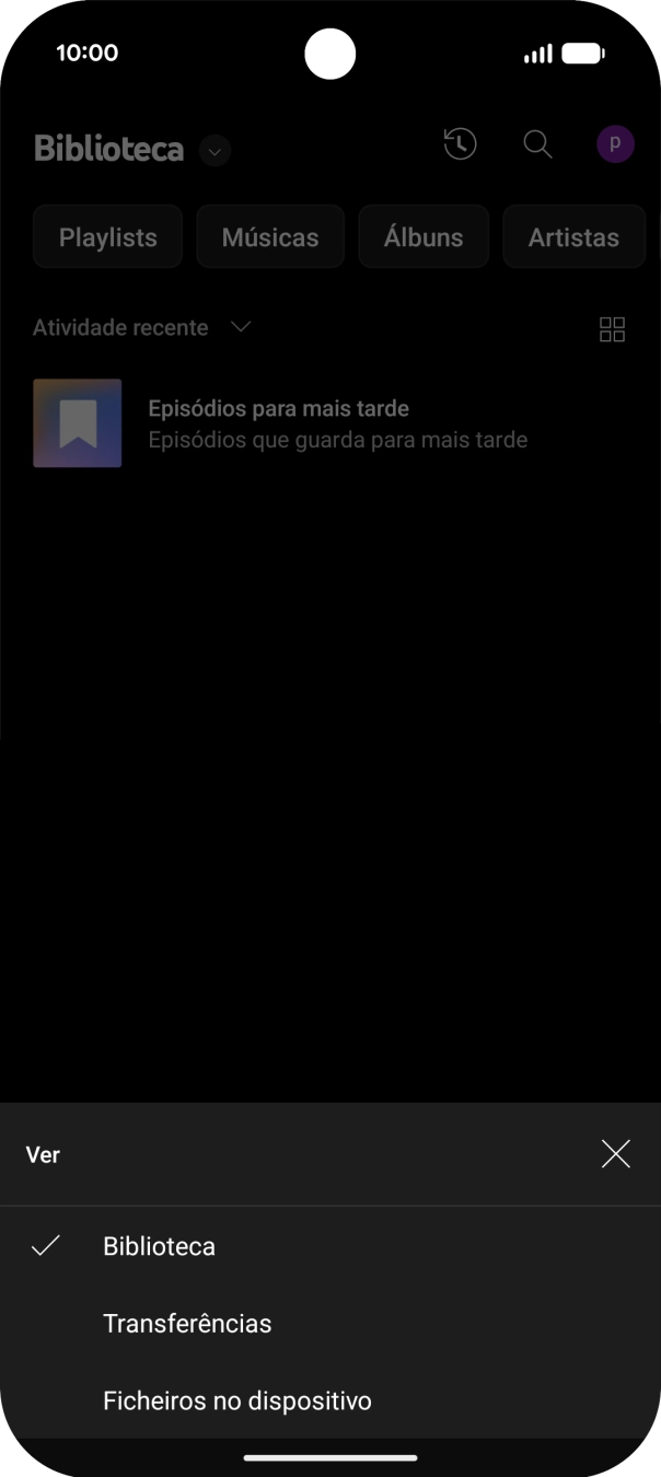 Prima a categoria pretendida e dirija-se ao ficheiro de música pretendido.