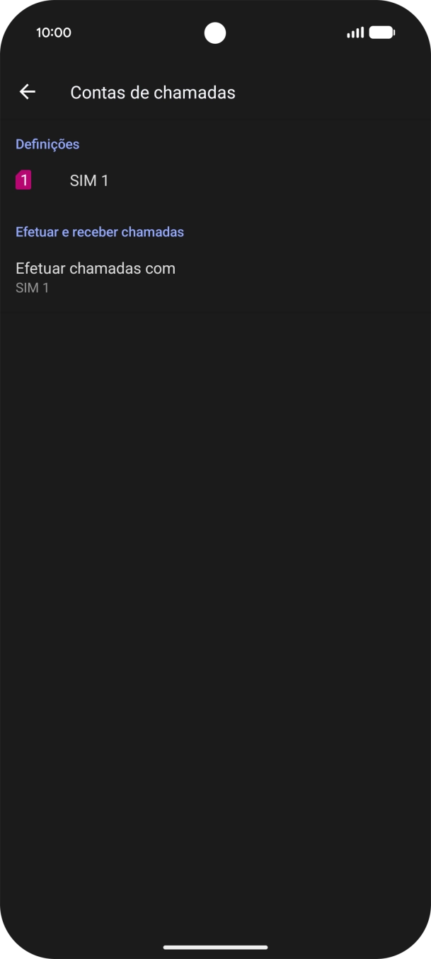 Prima o nome do cartão SIM.