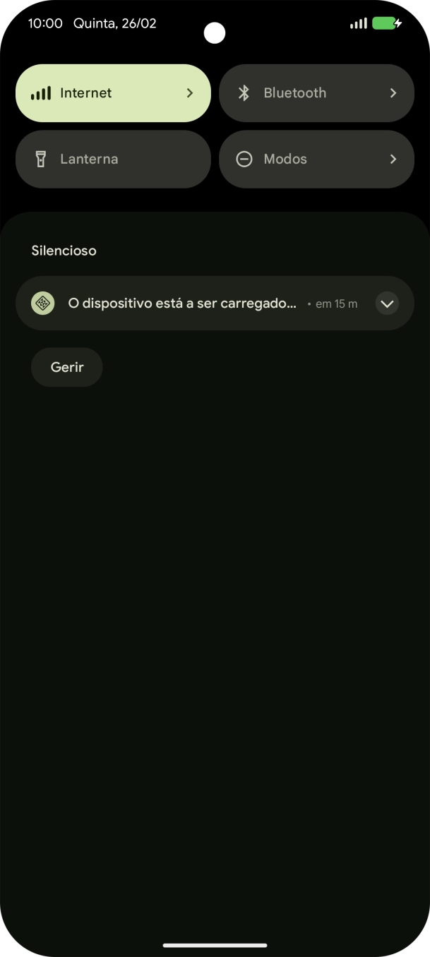 Prima a lista suspensa.