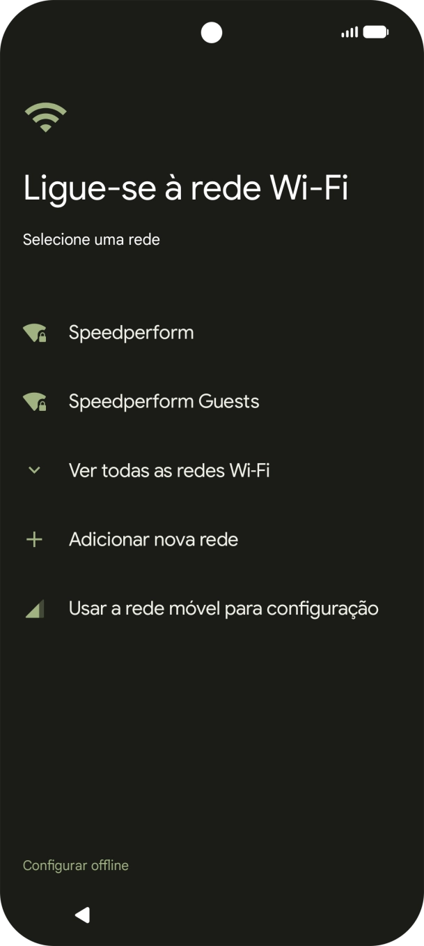 Prima a rede Wi-Fi pretendida.