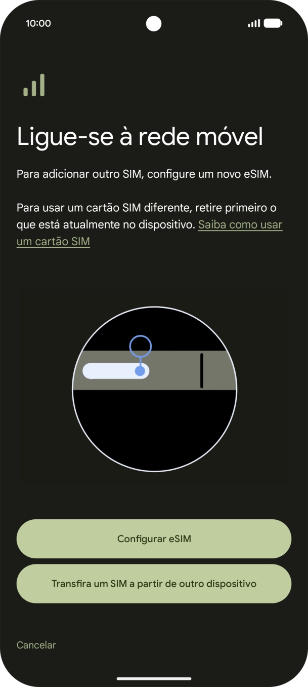 Prima Configurar eSIM.