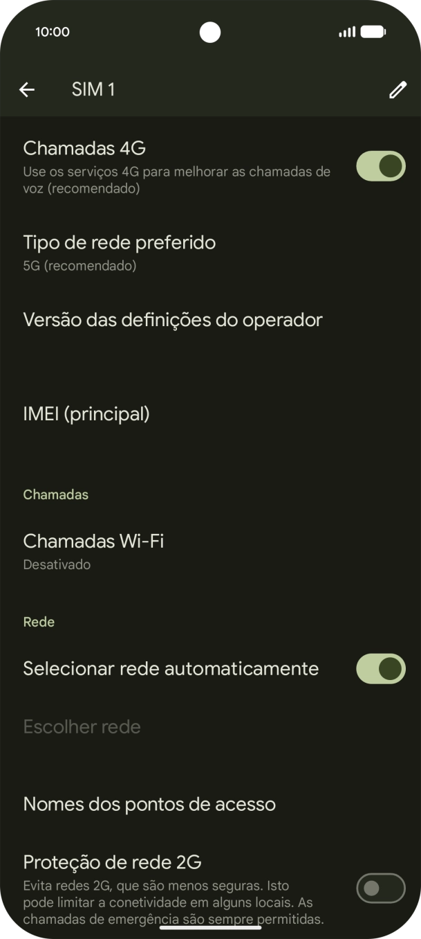 Prima Nomes dos pontos de acesso.