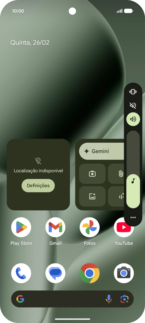 Prima o ícone de perfil silencioso para ativar a função.