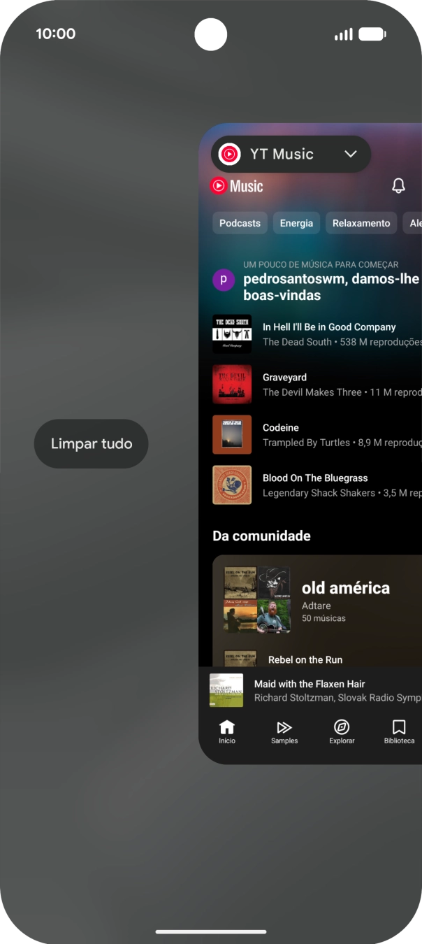Prima Limpar tudo.