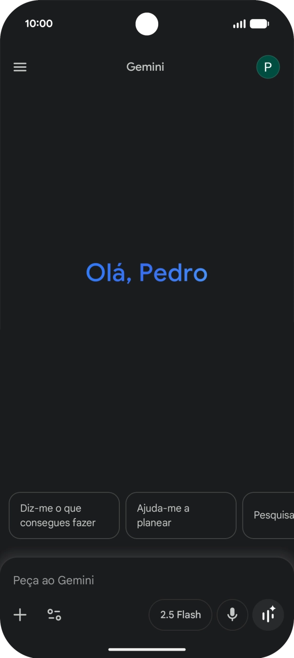 Prima o ícone de perfil.