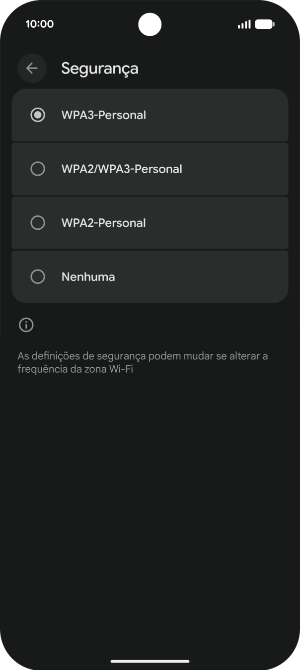 Prima a seta para a esquerda.