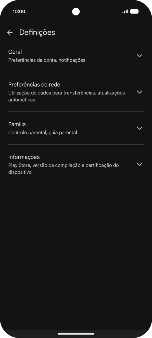 Prima Preferências de rede.
