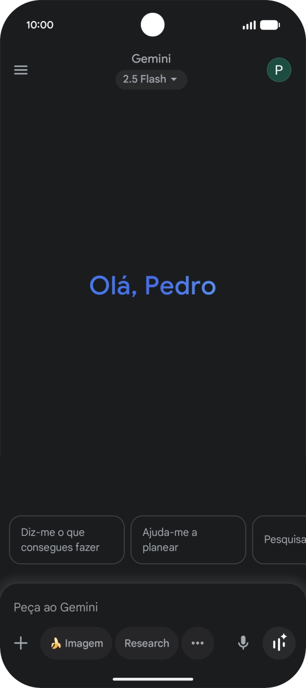 Prima o ícone de perfil.