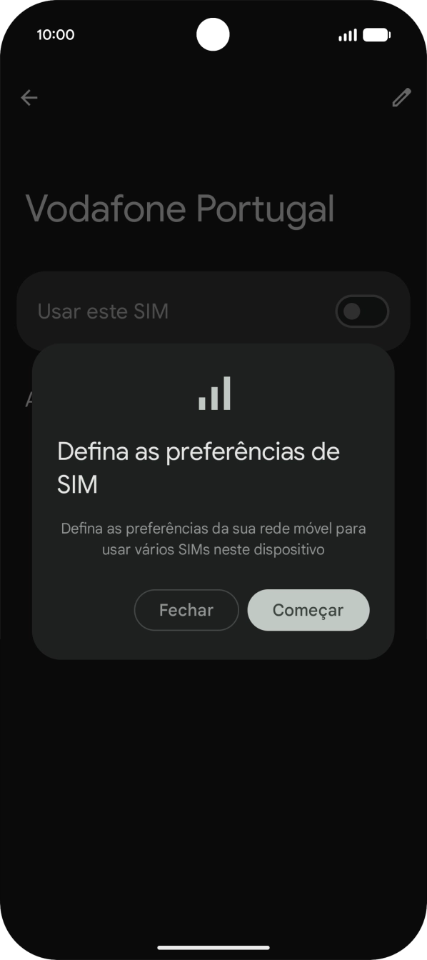 Se ativar a utilização do plano, deve premir Começar.