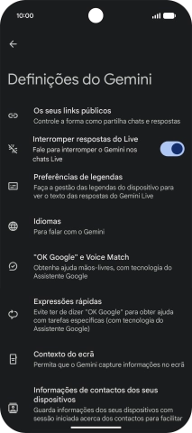 Siga as indicações no ecrã para escolher as definições pretendidas.