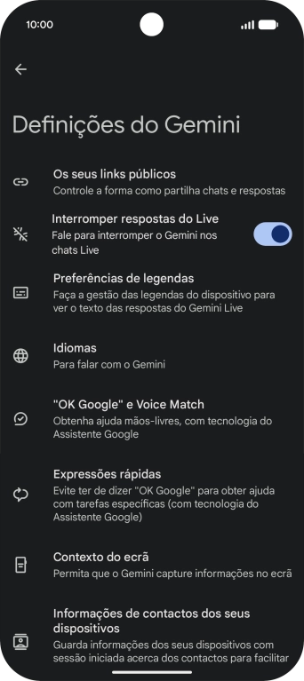 Siga as indicações no ecrã para escolher as definições pretendidas.