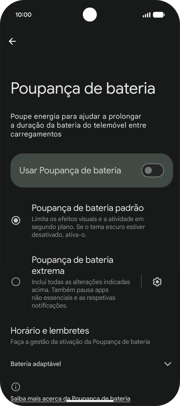 Prima o campo junto à definição pretendida.