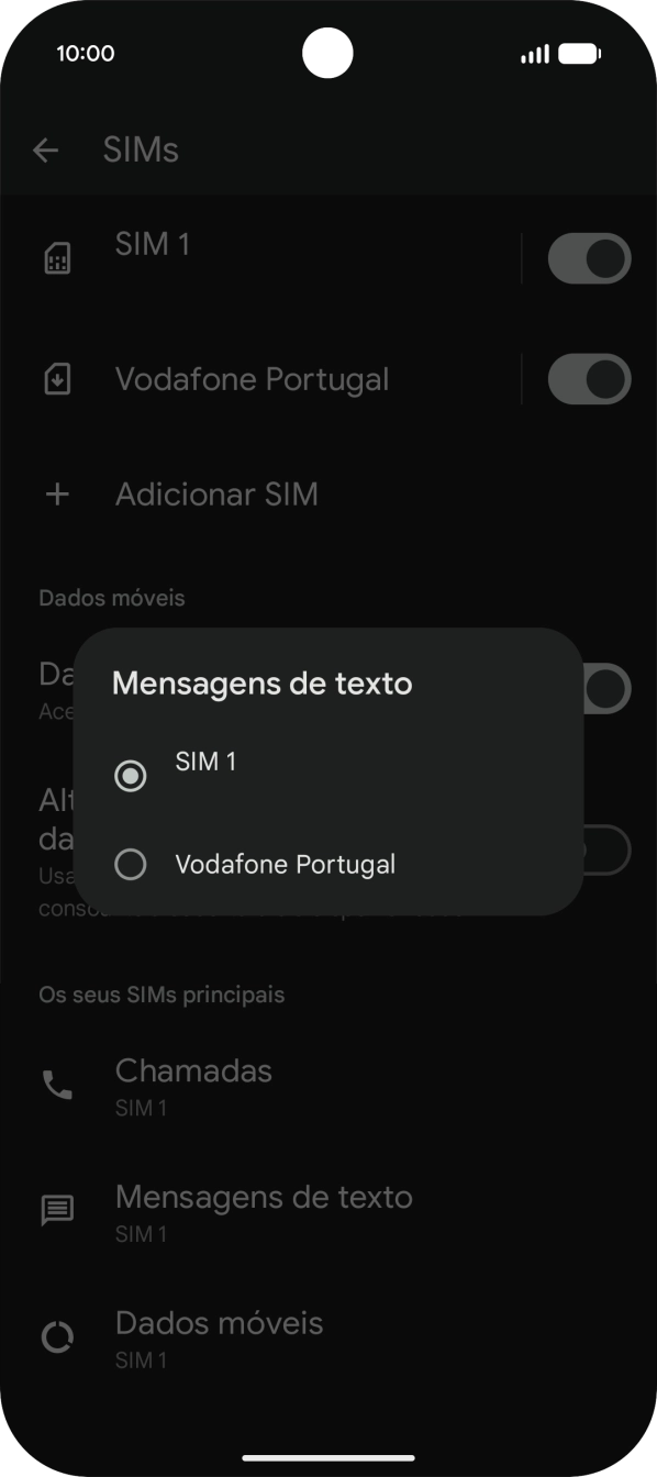 Prima o plano pretendido.