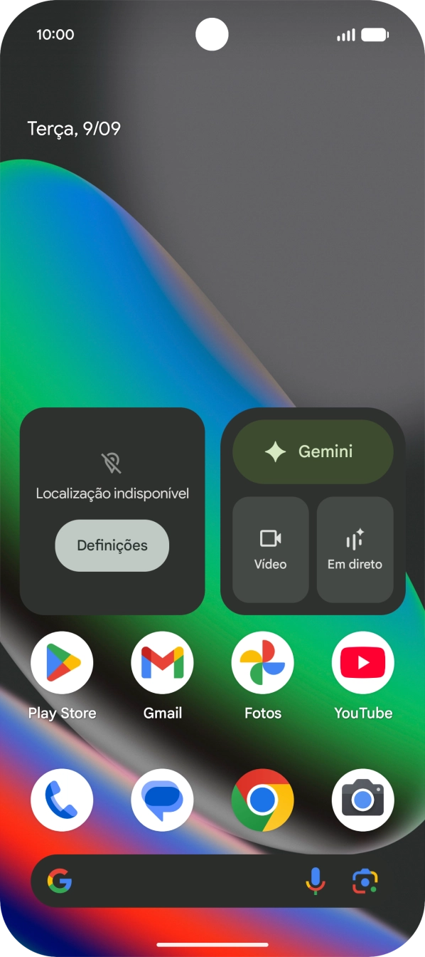 Prima o ícone de chamada.