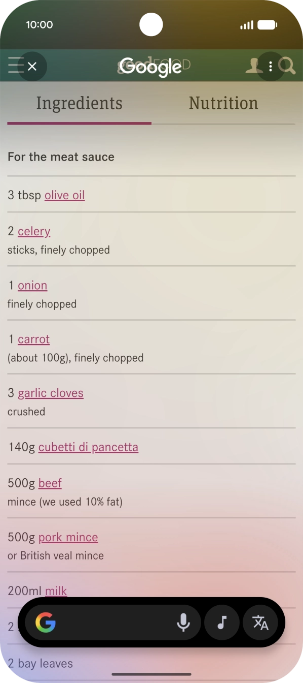 Prima o ícone de traduzir.