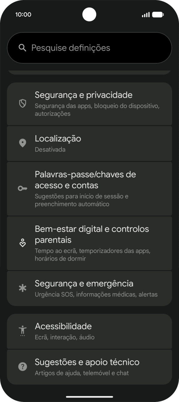 Prima Palavras-passe/chaves de acesso e contas.