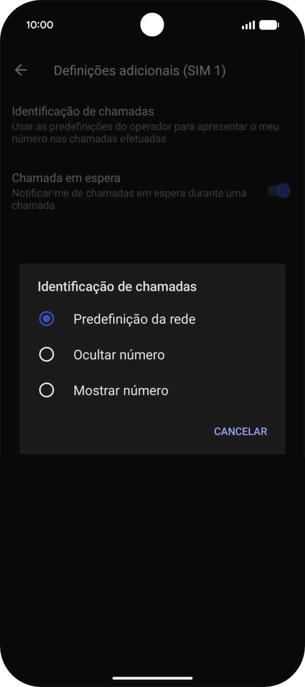 Prima Mostrar número para ativar a visualização do seu número.