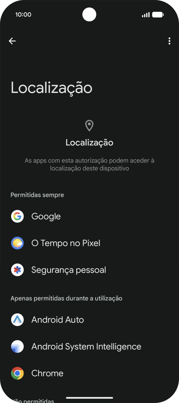 Prima a app pretendida.