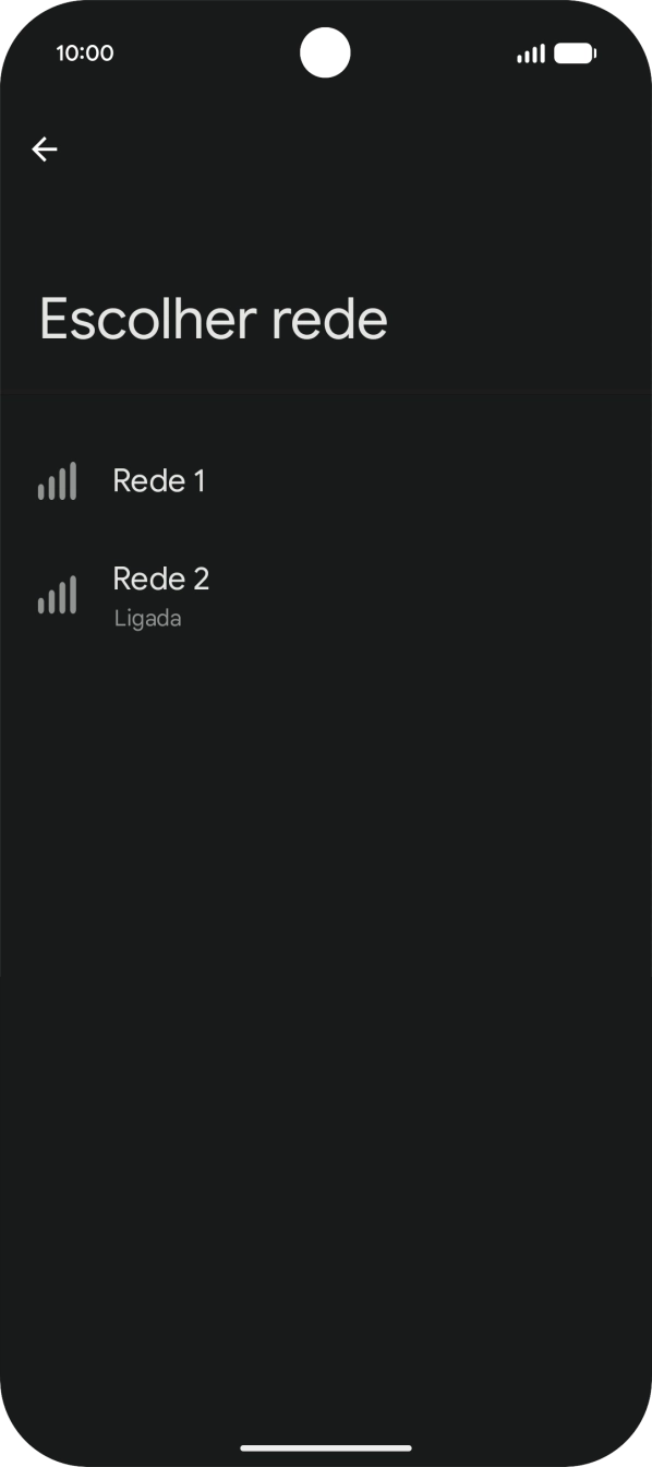 Prima a seta para a esquerda.