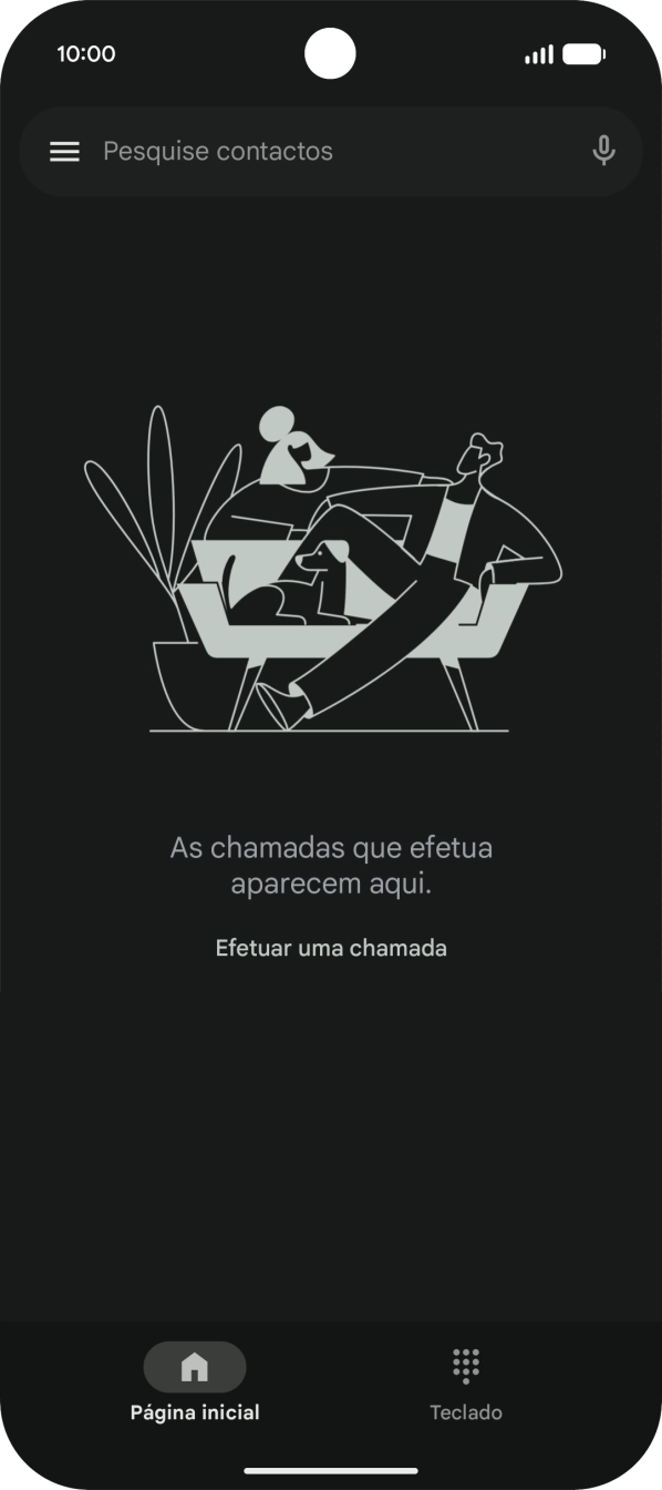 Prima o ícone de menu.