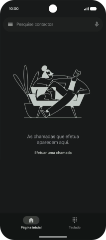 Prima o ícone de menu.