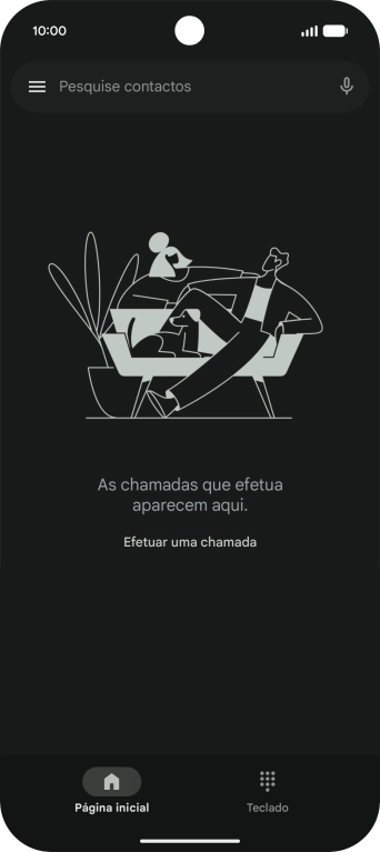 Prima o ícone de menu.