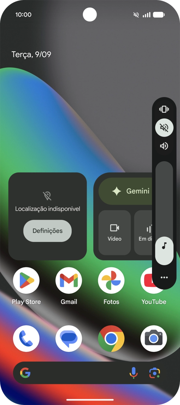 Prima o ícone de som para desativar a função.