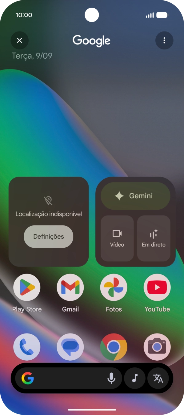 Prima o ícone de música para iniciar a procura.