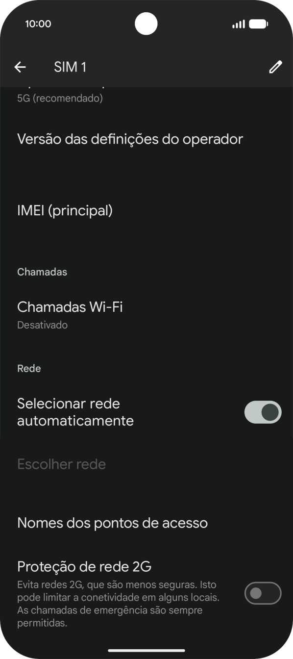 Prima Nomes dos pontos de acesso.