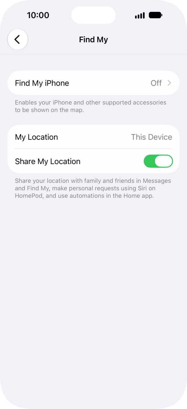 Press Find My iPhone. Press Find My iPhone.