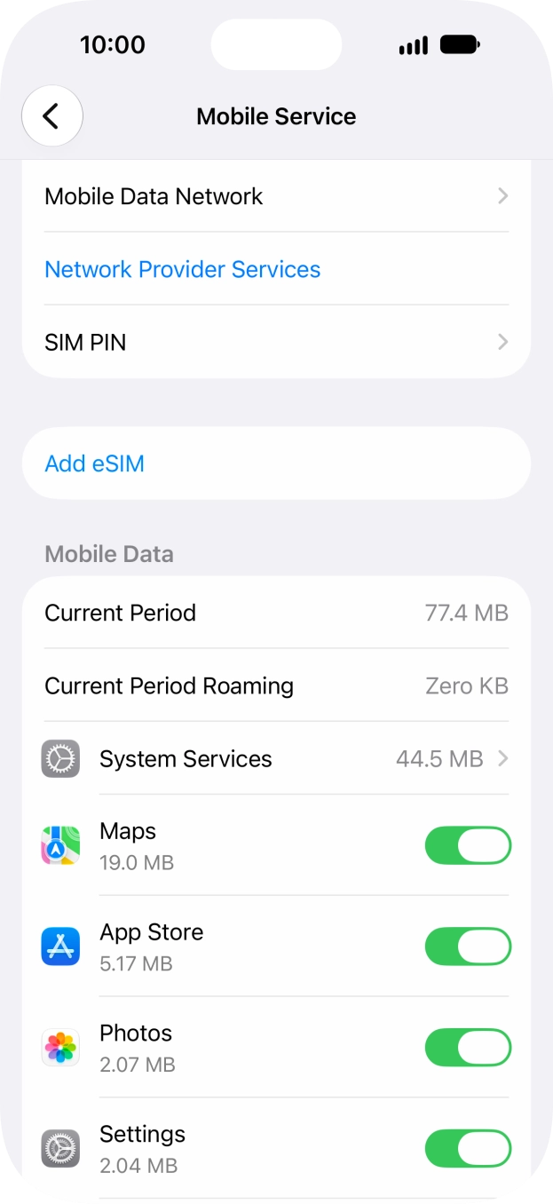 Press Add eSIM. Press Add eSIM.