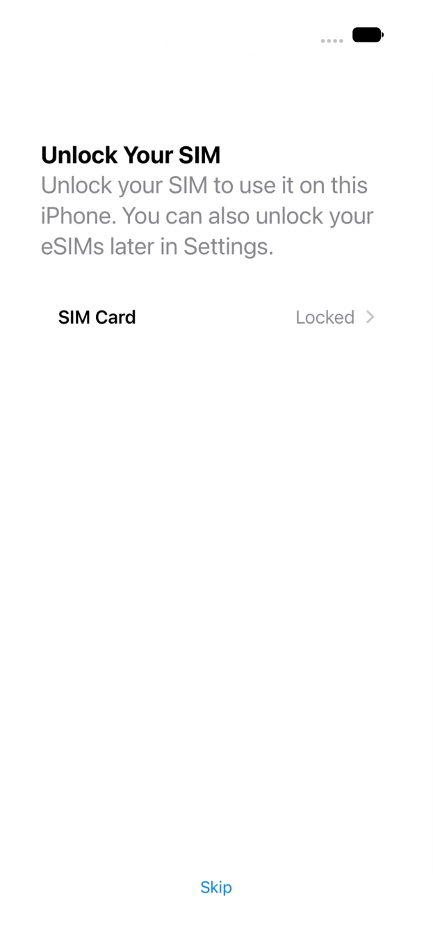 Press SIM Card. Press SIM Card.