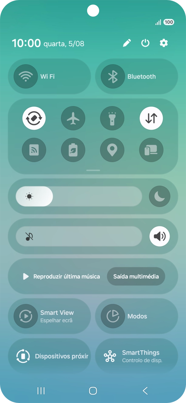Prima o ícone de definições.