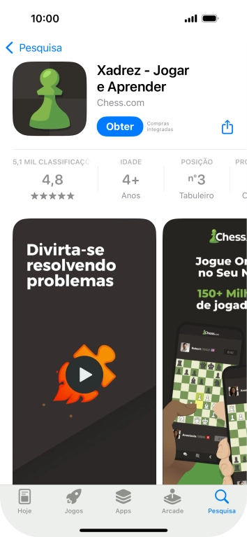 Prima Obter e siga as indicações no ecrã para instalar a app.