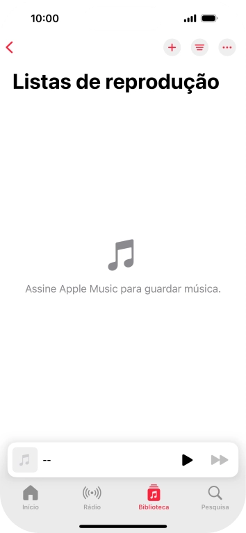 Prima o ícone de nova lista de reprodução.