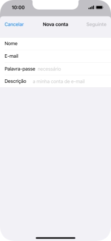Prima Palavra-passe e introduza a password da sua conta de e-mail na Vodafone.